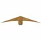 Ekena Millwork Bellingham Rough Sawn Timber Gable Bracket, Western Red Cedar, 60"W x 10"H x 6"D x 6"F, 4/12 Pitch GBW060X10X0606BEL00RWR - alternate 1